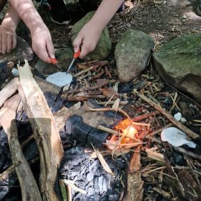 making a fire
